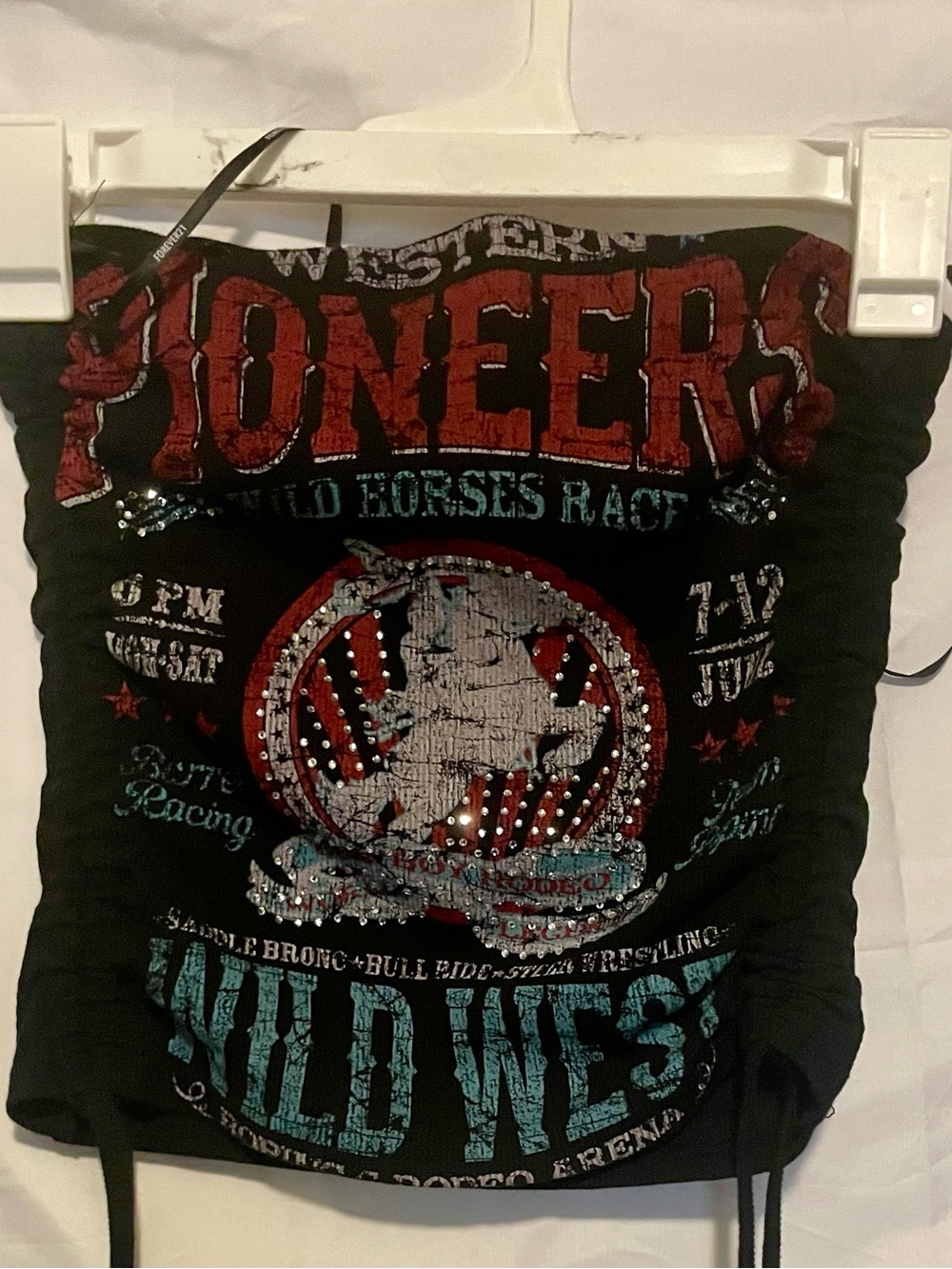 Forever21 Black 'Pioneers Wild West' Graphic Tube Top